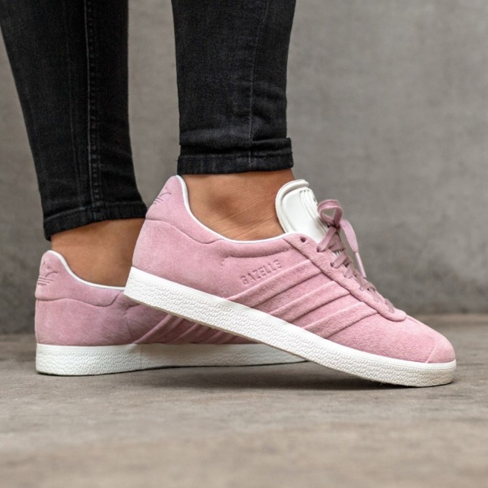 Adidas Gazelle Stitch and Turn Pink Suede Sneakers